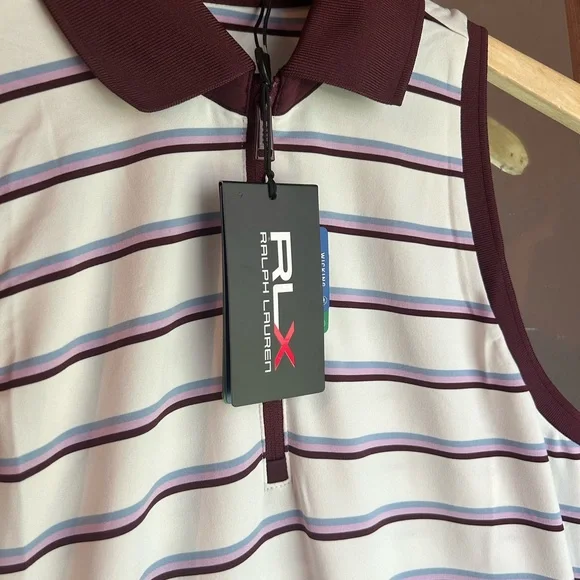 NWT RLX Ralph Lauren Women Striped Sleeveless Zip Airflow Polo Golf Dress Size S - Picture 6 of 13